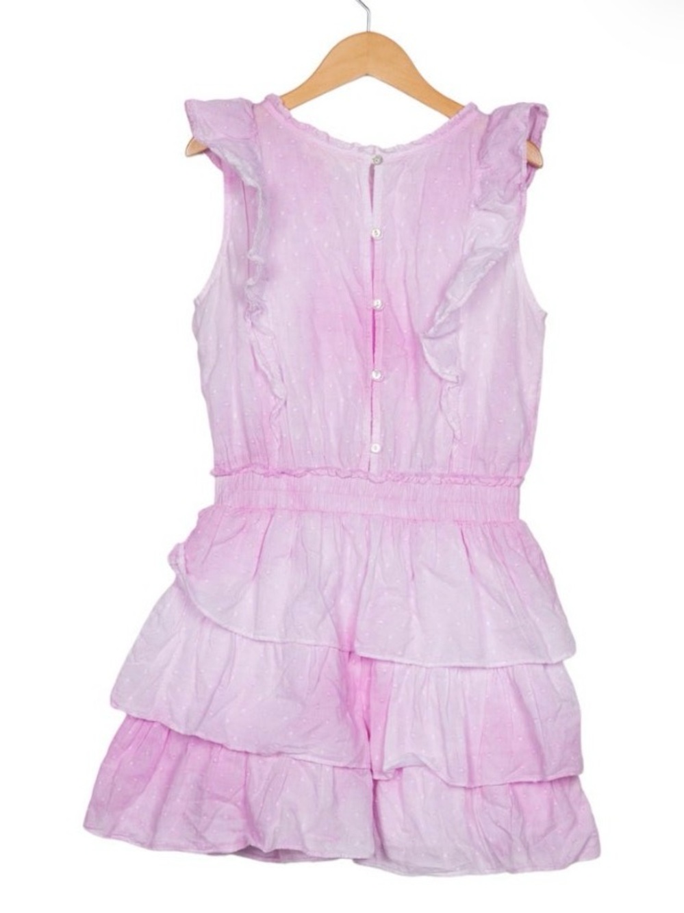 LoveShackFancy Light Pink Ruffle Tiered Dress